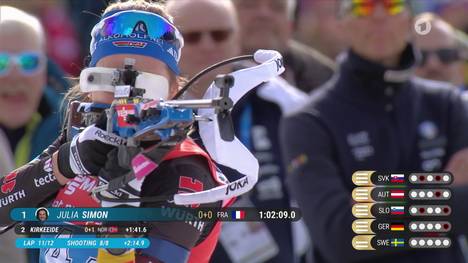 Die deutsche Damen-Staffel verpasst bei der Biathlon-WM eine Medaille. Das französische Quartett sichert sich souverän Gold.