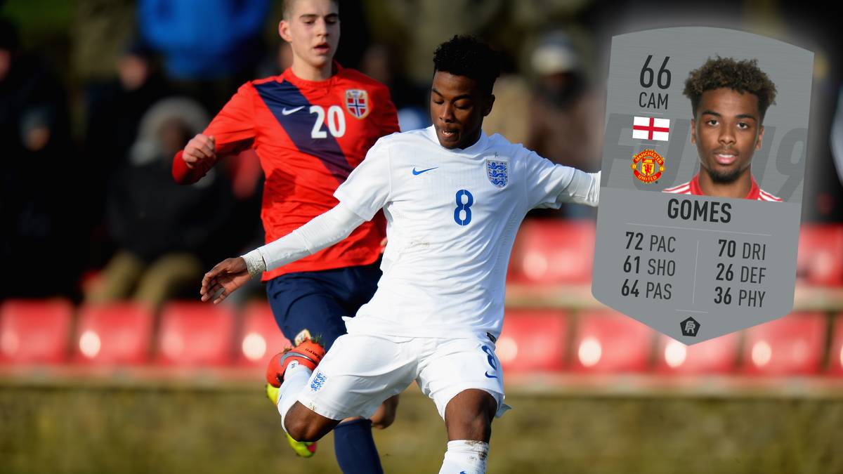 ANGEL GOMES (Mittelfeld/Manchester United): Stärke 66 - Potenzialwert 87. Der Engländer bewies sich schon als Kapitän der Nationalmannschaften der U16, U17 und U18 und hat großes Potential, in die A-Nationalmannschaft aufzusteigen, wenn er sich für England entscheidet. Denn er ist ebenfalls berechtigt für Angola oder Portugal zu spielen