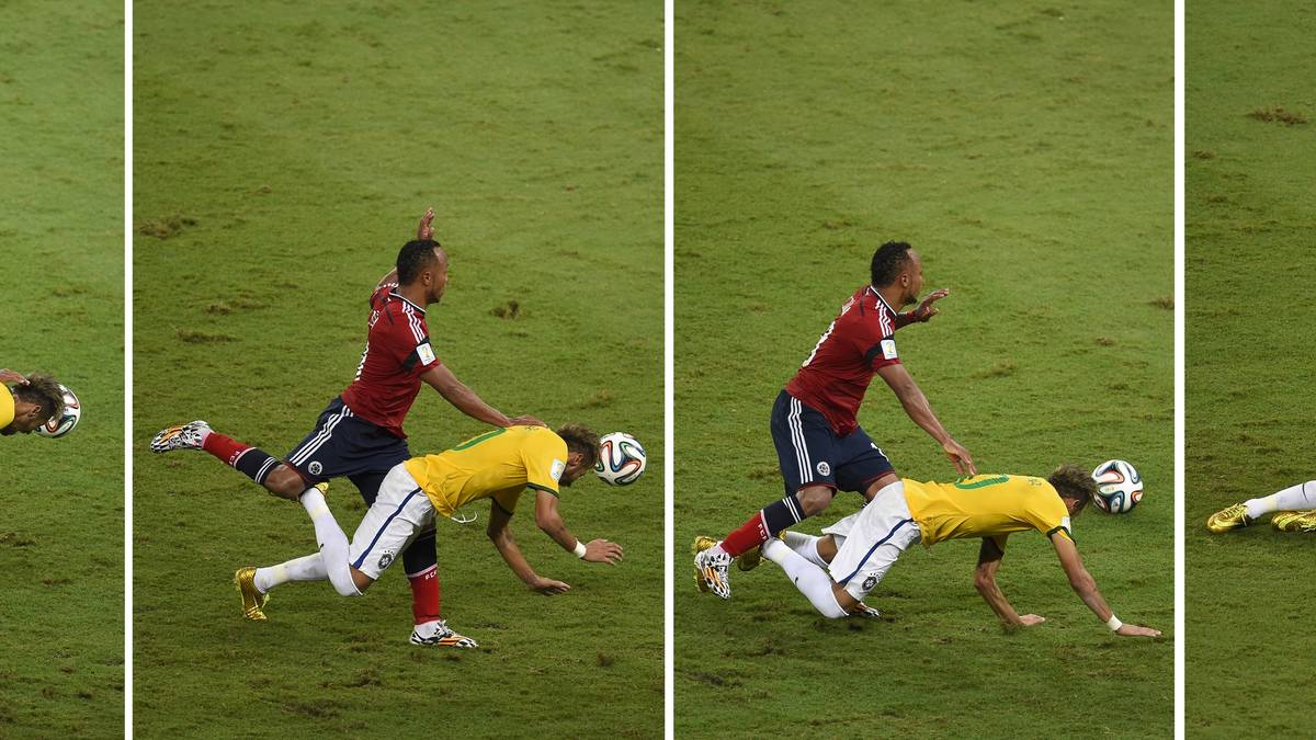 NEYMAR: Dass der brasilianische Superstar eine solche Galasaison spielt, ist eigentlich ein Wunder. Bei der WM zieht er sich im Viertelfinale gegen Kolumbien bei der Attacke von Juan Zuniga einen Lendenwirbelbruch zu, erklärt später unter Tränen: "Ich hätte im Rollstuhl landen können"
