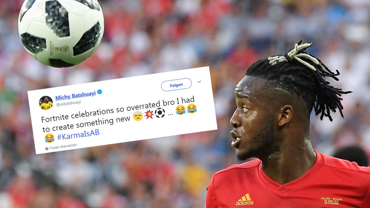 Auf Twitter zeigte der Stürmer aber Selbstironie und erklärte, dass er keinen "überbewerteten" Fortnite-Jubel kopieren, sondern etwas Neues erfinden wollte. Vielleicht wird der Batshuayi-Emote ja noch ins Spiel integriert?