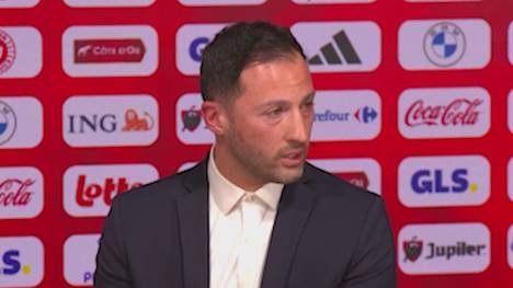 Domenico Tedesco ist neuer Trainer der belgischen Nationalmannschaft. Auf seiner Antritts-PK verrät er, wie er Superstar Kevin De Bruyne ein Lächeln ins Gesicht zaubern will.