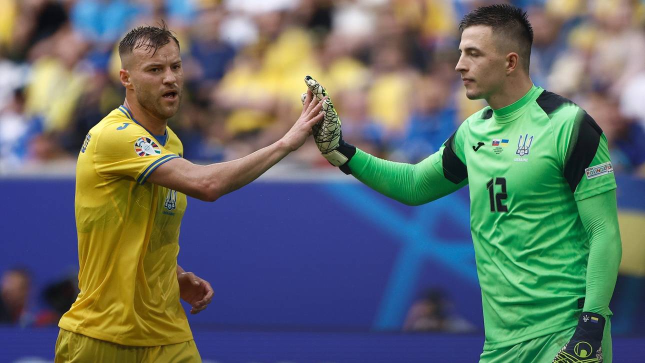 Ukrainer mit emotionaler Botschaft