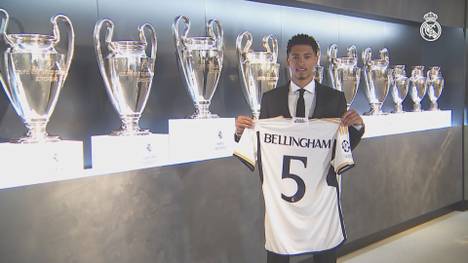 Jude Bellingham ist der neue Star bei Real Madrid. Die Königlichen stellen den Ex-Borussen am Donnerstag auf dem Trainingsgelände vor. Bellingham bekommt die Nummer einer Real-Legende.