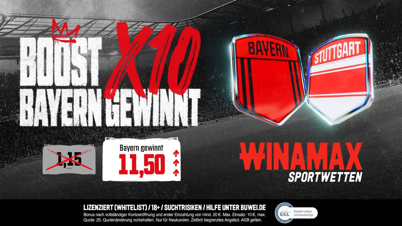 Winamax Quotenboost für Bayern München vs VfB Stuttgart am 23.05.