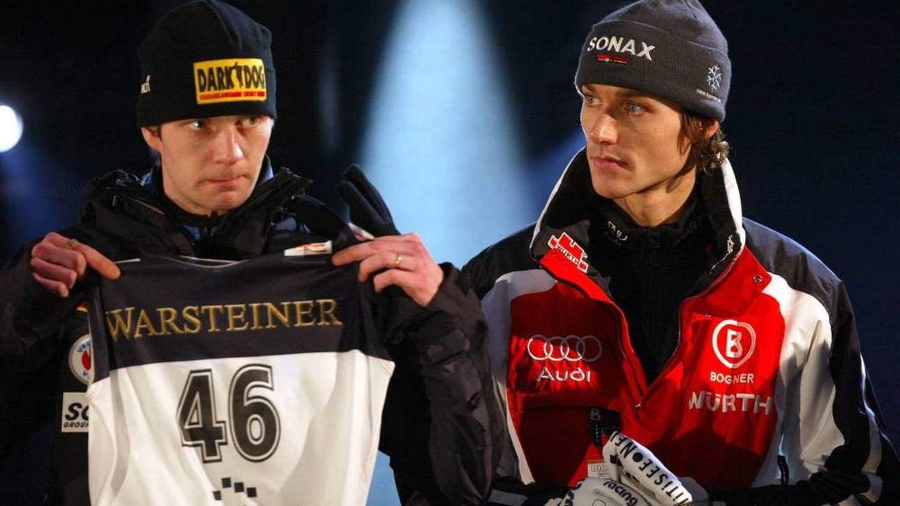 Janne Ahonen (l.) und Sven Hannawald lieferten sich über viele Jahre Duelle auf der Schanze