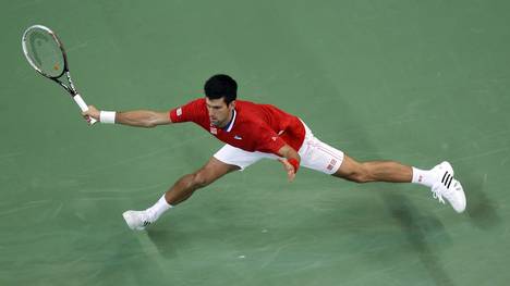 Novak Djokovic aus Serbien im Einsatz für sein Land beim Davis Cup