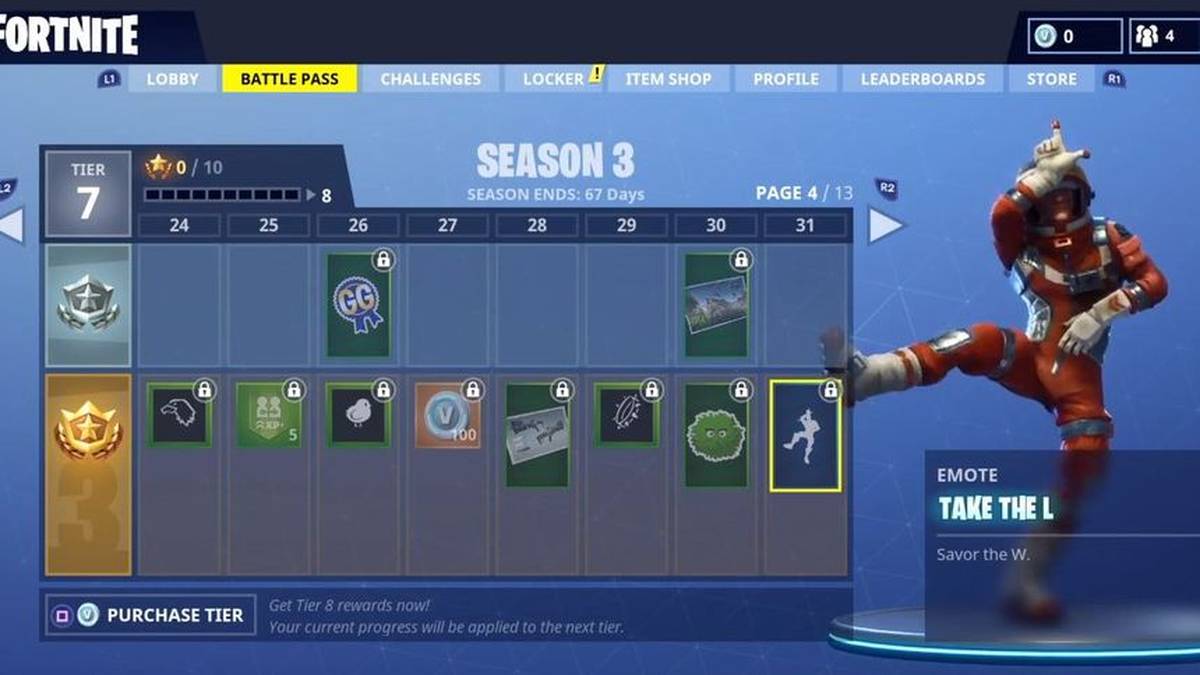 Angelehnt ist der Jubel an das "Take the L"-Emote aus Fortnite. Es ist eines der beliebtesten Features aus dem Hype-Spiel