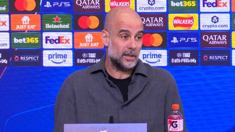 Vor dem Champions League Achtelfinal Rückspiel spricht City-Trainer Pep Guardiola auf der Pressekonferenz über das bevorstehende Duell mit Real Madrid. 