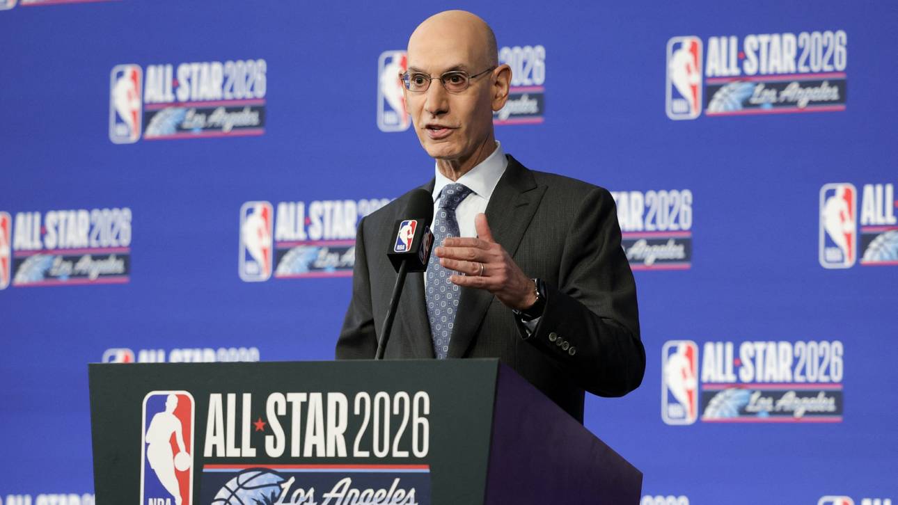 NBA-Boss Adam Silver bei einer Pressekonferenz in Los Angeles
