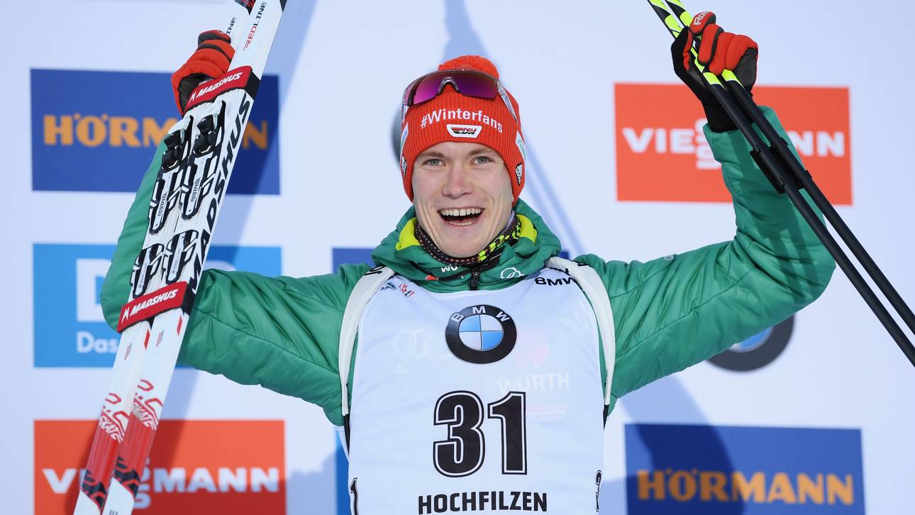 Sport-Tag: Biathleten auf Podest