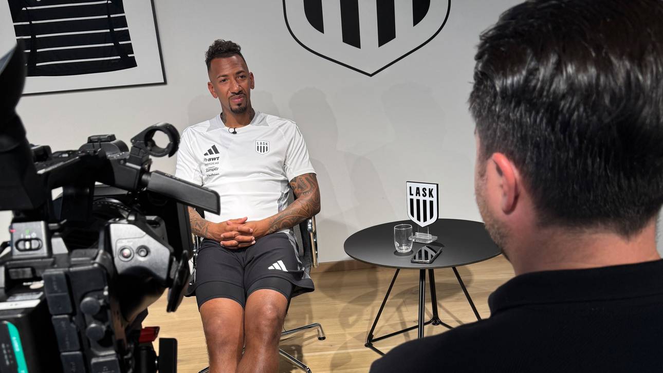 SPORT1-Chefreporter Stefan Kumberger traf Jérôme Boateng in Linz zum Interview