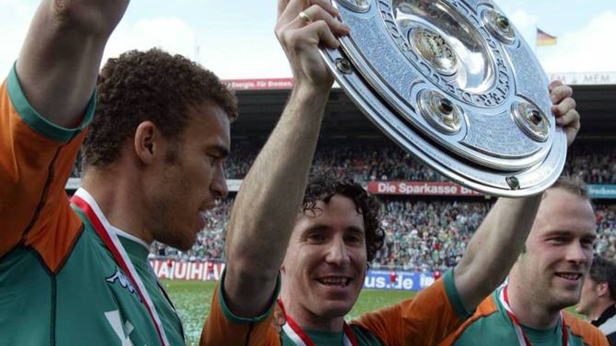 Krisztian Lisztes (M.) gewann 2004 mit Werder Bremen das Double