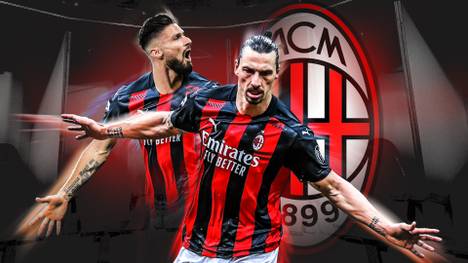 Beim AC Mailand sollen nun Olivier Giroud und Zlatan Ibrahimovic (v.l.) für Tore sorgen