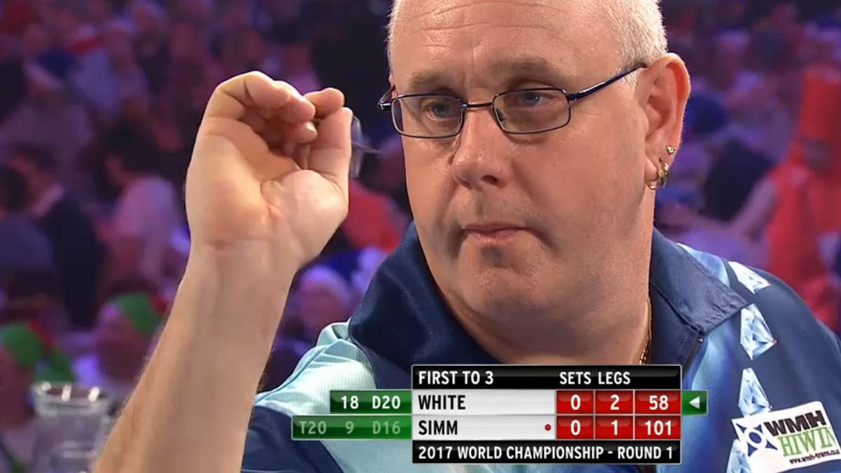 PLATZ - 24 IAN WHITE (England): Geglänzt hat der "Diamond" in der ersten Runde nicht unbedingt, aber er hat sich durchgesetzt. Der beste Waliser Gerwyn Price wird allerdings für White ein ganz harte Nuss. In diesem Duell wird MvGs Achtelfinalgegner ermittelt