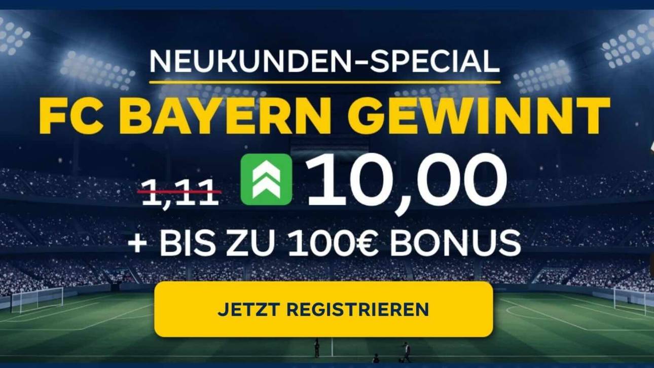 Merkur Bets Quotenboost: 10er Quote für Bayern-Sieg gegen Gladbach am 06.03.26
