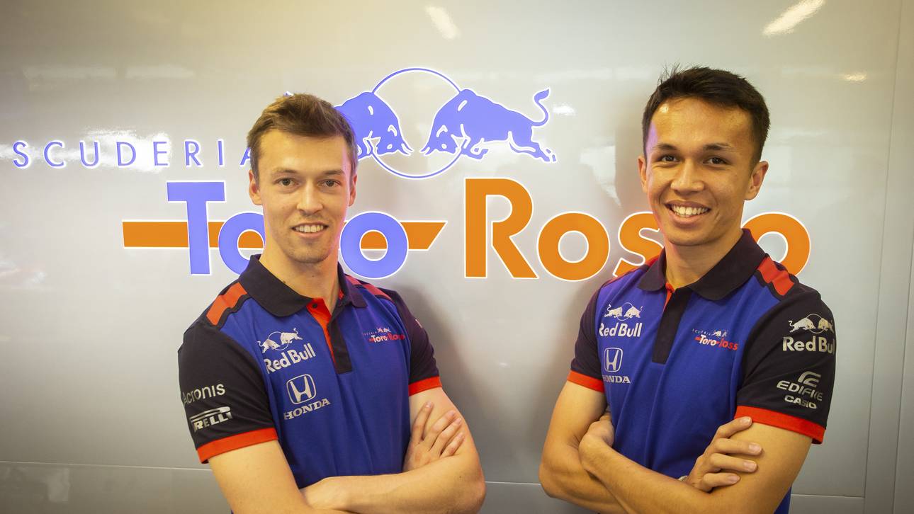 Torro Rosso: Daniil Kwjat (l.) und Alexander Albon