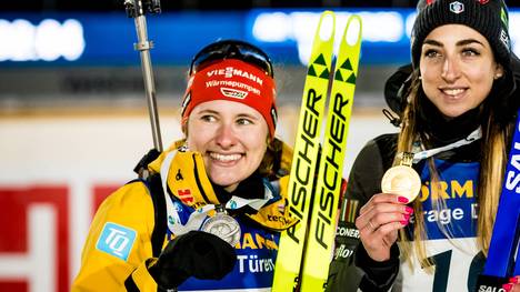 Janina Hettich-Walz holte bei der Biathlon-WM überraschend Silber hinter Lisa Vittozzi