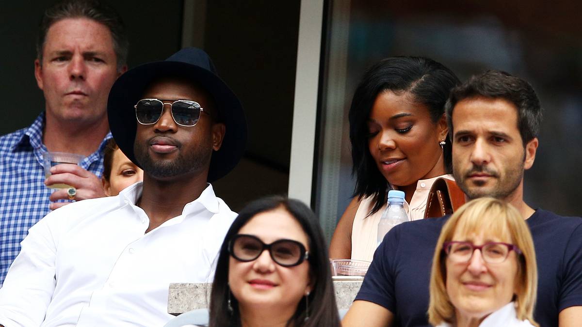 Versteckt hinter der Sonnenbrille ist  NBA-Spieler Dwyane Wade neben seiner Frau Gabrielle Union zu erkennen