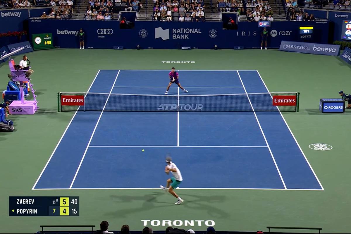 Alexander Zverev steht im Halbfinale der Canadian Open. Der topgesetzte Deutsche rang den australischen Titelverteidiger Alexei Popyrin nach einem Satzrückstand mit 6:7, 6:4 und 6:3 nieder.