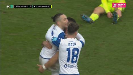 Der 1. FC Magdeburg räumt auch Wiesbaden mit 3:1 aus dem Weg und schnuppert schon jetzt am Aufstieg in die 2. Liga.