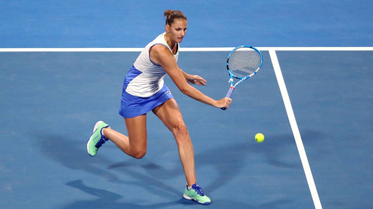 Es ist der Oberschenkel von Karolina Pliskova, die im Juli 2017 kurzzeitig die Führung in der Weltrangliste übernahm