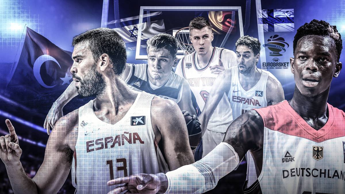 Die Stars der Basketball-EM Dennis Schröder, Marc Gasol, Pau Gasol, Luca Doncic, Kristaps Porzingis