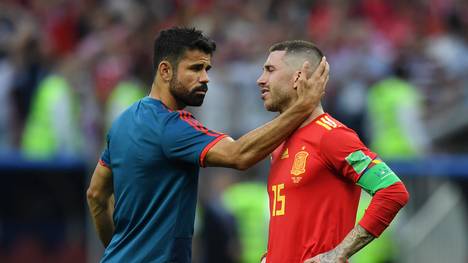 Diego Costa warnte unter anderem Sergio Ramos davor, Koke schießen zu lassen