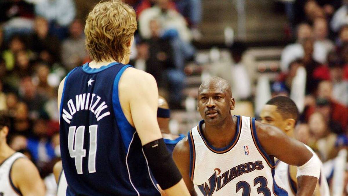 Michael Jordan traf mit den Wizards auch auf Dirk Nowitzki
