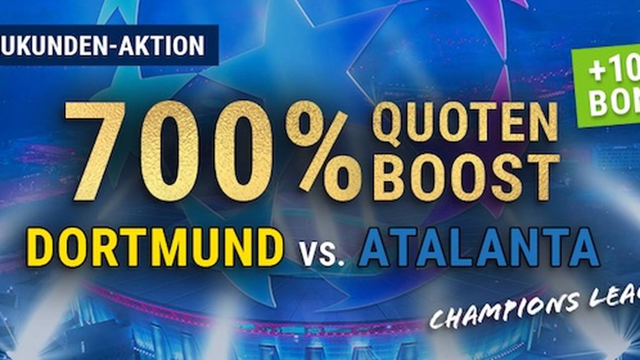 Bet-at-home Quotenboost: 700% Extra für Dortmund – Atalanta am 17.02.26