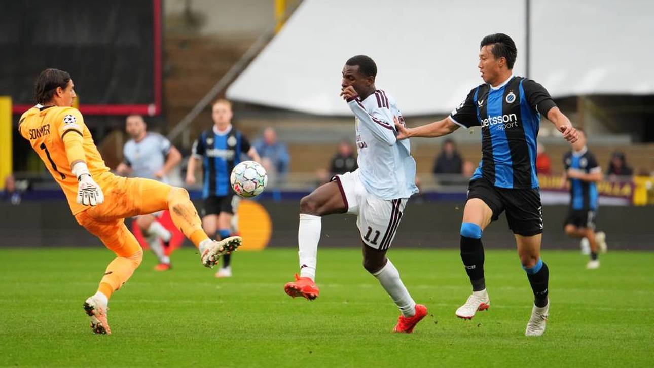 Jackson spitzelt den Ball an Yann Sommer zum 3:1 vorbei 
