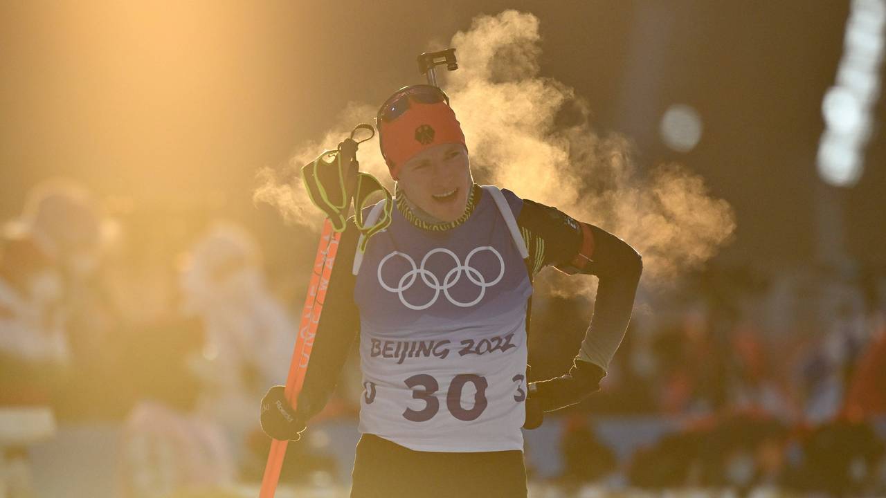Biathletinnen in der Staffel Vierte