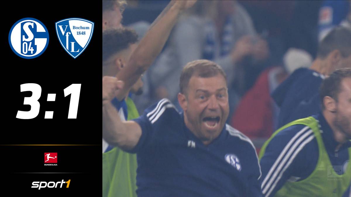 Endlich der erste Sieg in der Bundesliga. Der FC Schalke bezwingt den VfL Bochum mit 3:1, die Emotionen kochen über.