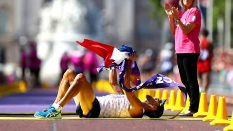 Yohann Diniz gewinnt Gold bei der Leichtathletik-WM über 50 km Gehen