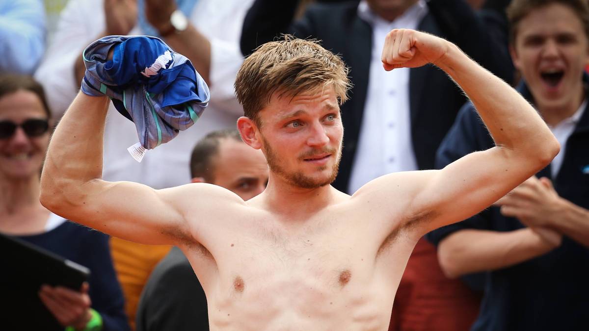 So wie David Goffin. Der lässt seine Muskeln spielen