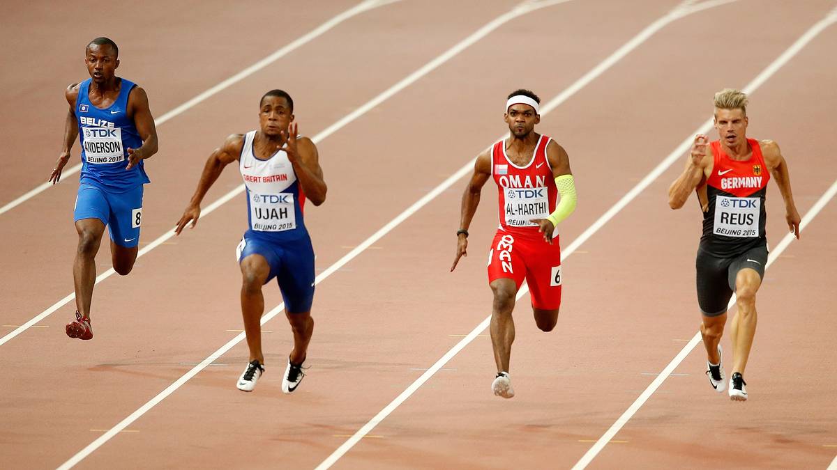 Der deutsche 100-m-Sprinter Julius Reus schafft in seinem Vorlauf Historisches. Als erster Deutscher seit 1983 zieht er in ein WM-Halbfinale ein