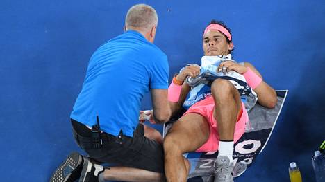 Rafael Nadal musste gegen Marin Cilic wegen einer Oberschenkelverletzung aufgeben