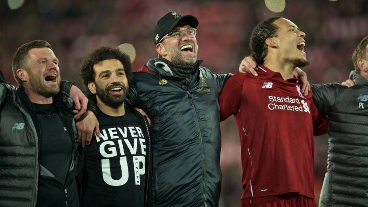 Jürgen Klopp (mitte) schaffte mit dem FC Liverpool gegen Barcelona das Wunder