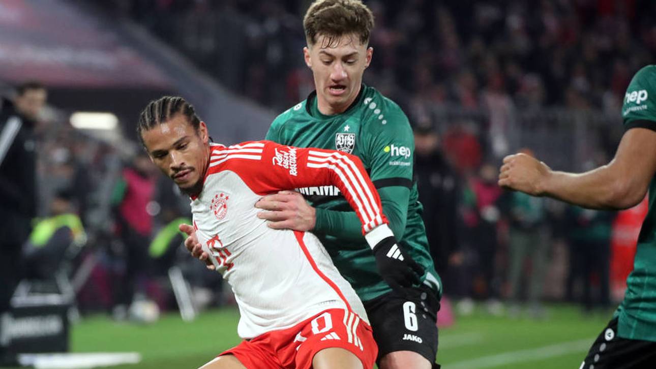 Angelo Stiller vom VfB Stuttgart (r., hier gegen Leroy Sané) durchlief alle Jugendteams des FC Bayern
