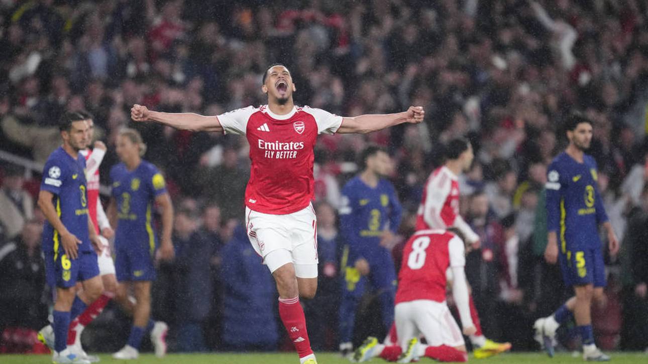 Arsenal tanzt im Regen
