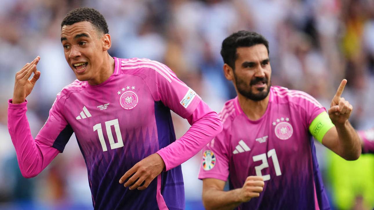 Jamal Musiala (l.) und Ilkay Gündogan erzielten die beiden deutschen Treffer