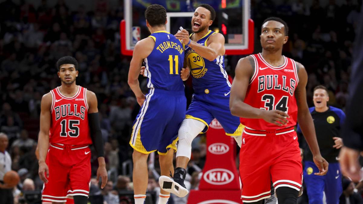 Klay Thompson von den Golden State Warriors hat einen NBA-Rekord aufgestellt. Der Shooting Guard traf gegen die Bulls 14 Dreier - und das in nur 27 Minuten 