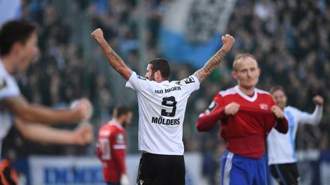 Sascha Mölders führte den TSV 1860 München zum Last-Minute-Sieg in Haching