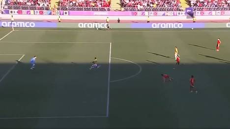 Ekstase auf Kolumbianisch: Néiser Villarreal vollendet seinen Dreierpack und schickt Kolumbien ins Halbfinale. 