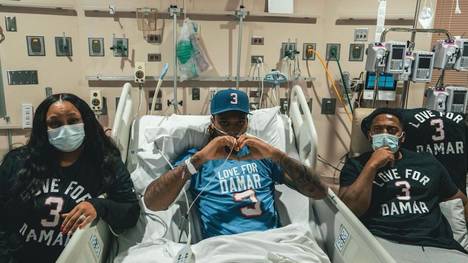 Bills-Safety Damar Hamlin wurde nach seinem Herzstillstand aus dem Krankenhaus in Cincinnati entlassen. Laut Personal hat sich der 24-Jährige beim Kickoff-TD seines Teams gegen die Patriots gefreut.