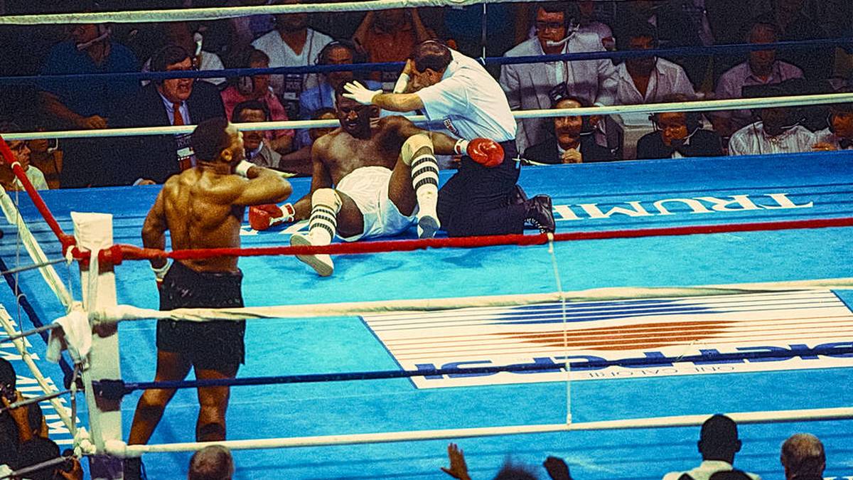 Mike Tyson schlug Michael Spinks 1988 innerhalb von 91 Sekunden k.o.