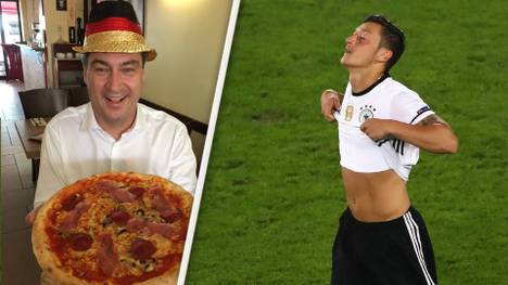 Markus Söder (l.) sorgte nach dem Italien-Spiel mit einem Tweet über Mesut Özil für Irritationen