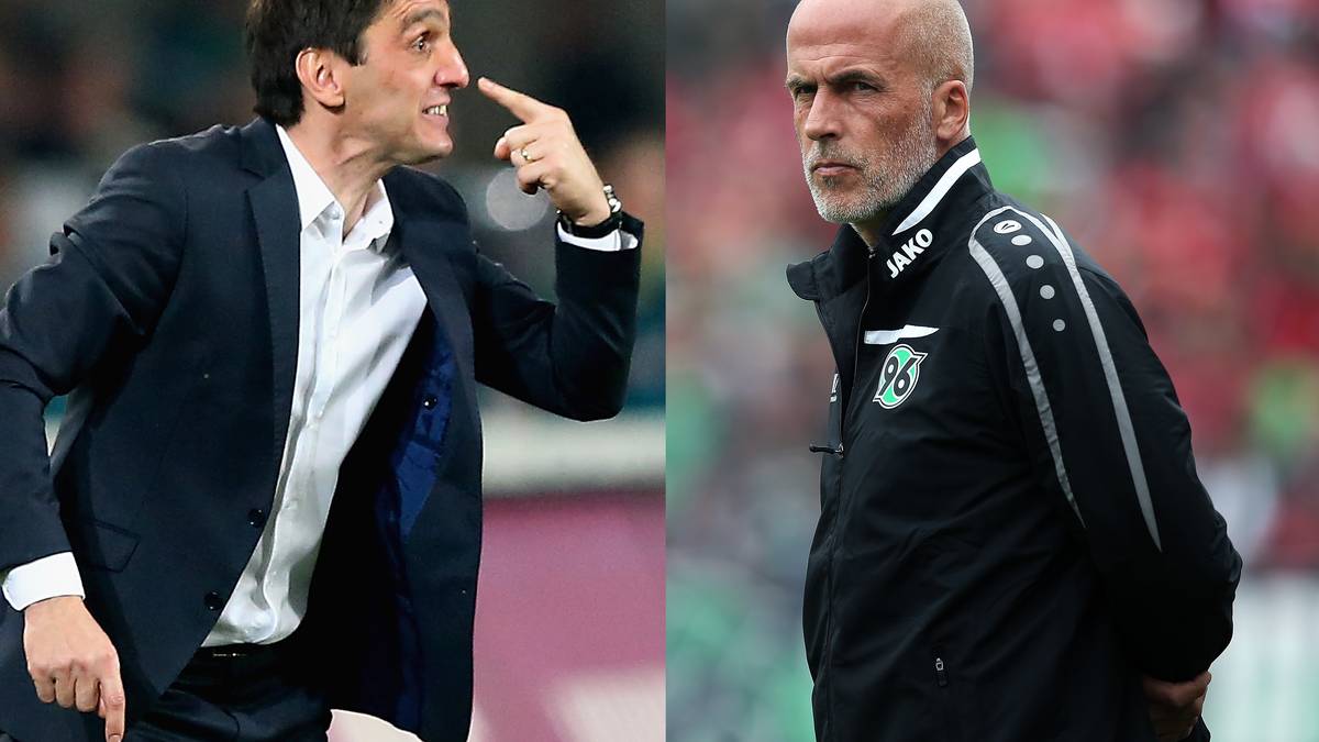 Hannover 96: Tayfun Korkut (l.), bis 20. April 2015 - Nachfolger: Michael Frontzeck