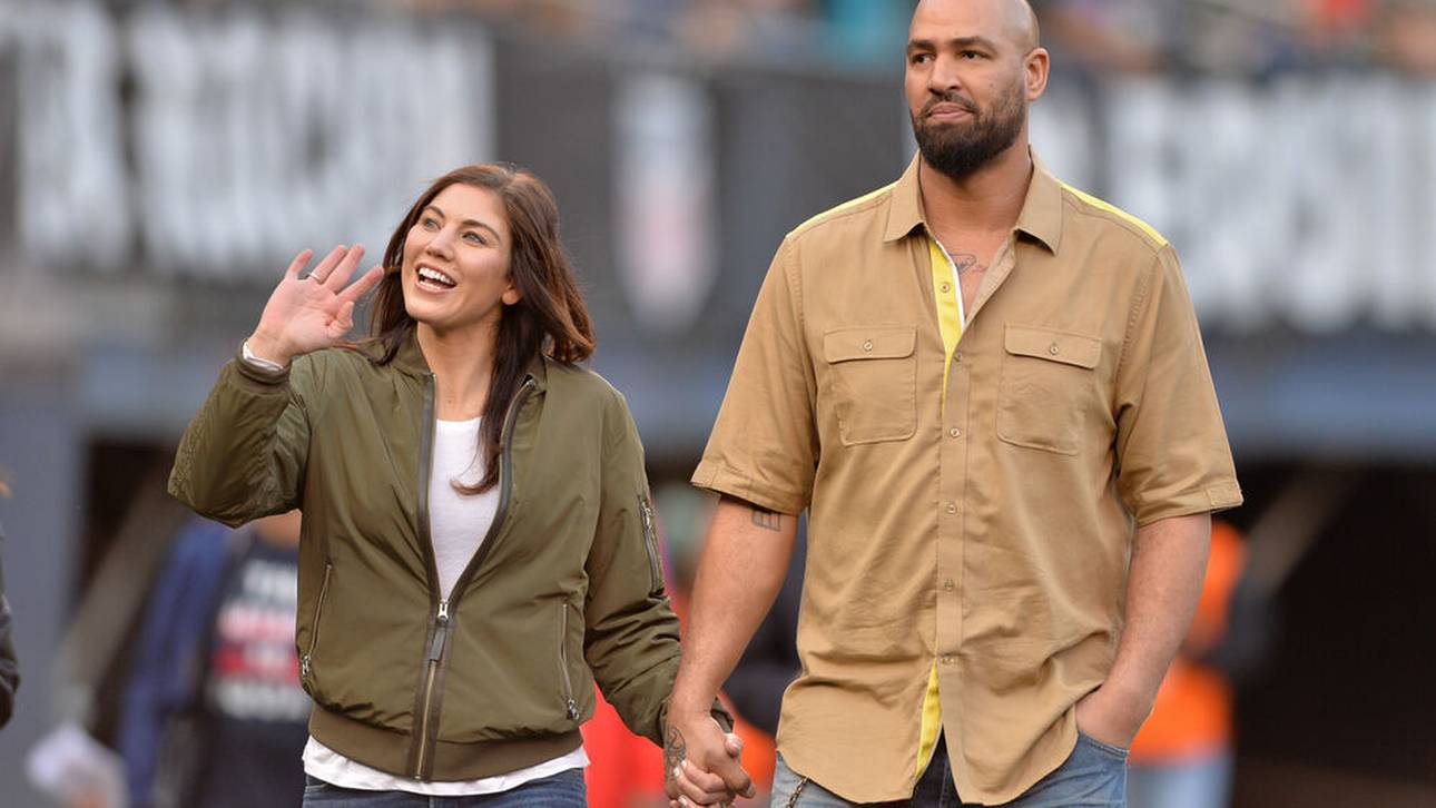 Hope Solo und ihr Mann Jerramy Stevens im Jahr 2020