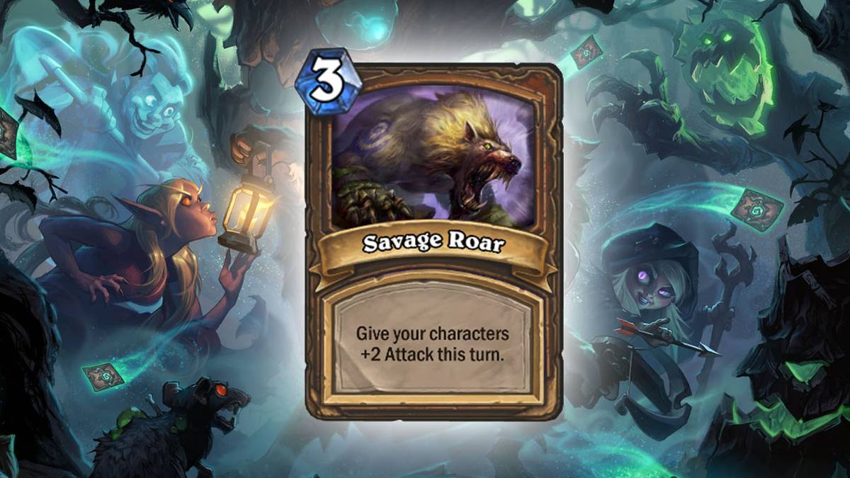 Wildes Brüllen (Savage Roar) - Verleiht Euren Charakteren +2 Angriff in diesem Zug. Diese Karte wird zweimal im Deck gespielt

