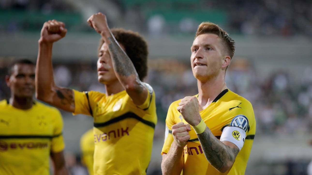 Marco Reus (r.) machte nach 120 Minuten das Weiterkommen des BVB perfekt